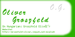 oliver groszfeld business card